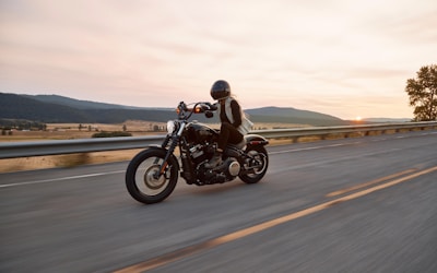 Motorcycle rider with helmet - Bike insurance coverage