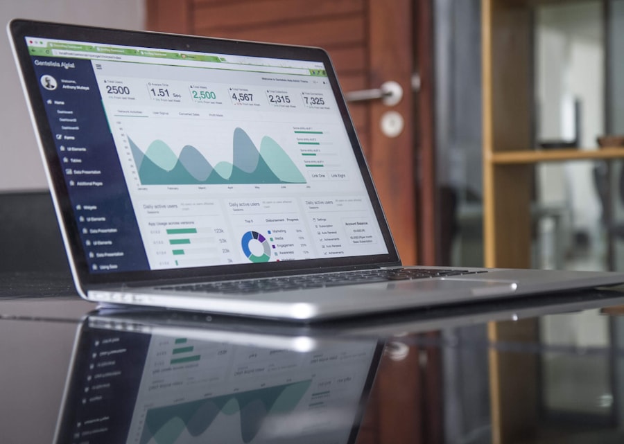 Corporate business website on a desktop monitor